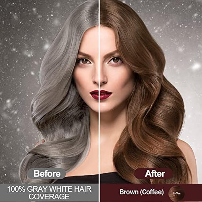 Brown Hair Dye Shampoo 3 in 1 for Grey Hair, 500ML Instant Colour Shampoos -Long Lasting - Natural Color, Coloring in Minutes for Women Men (Brown) - Image 5